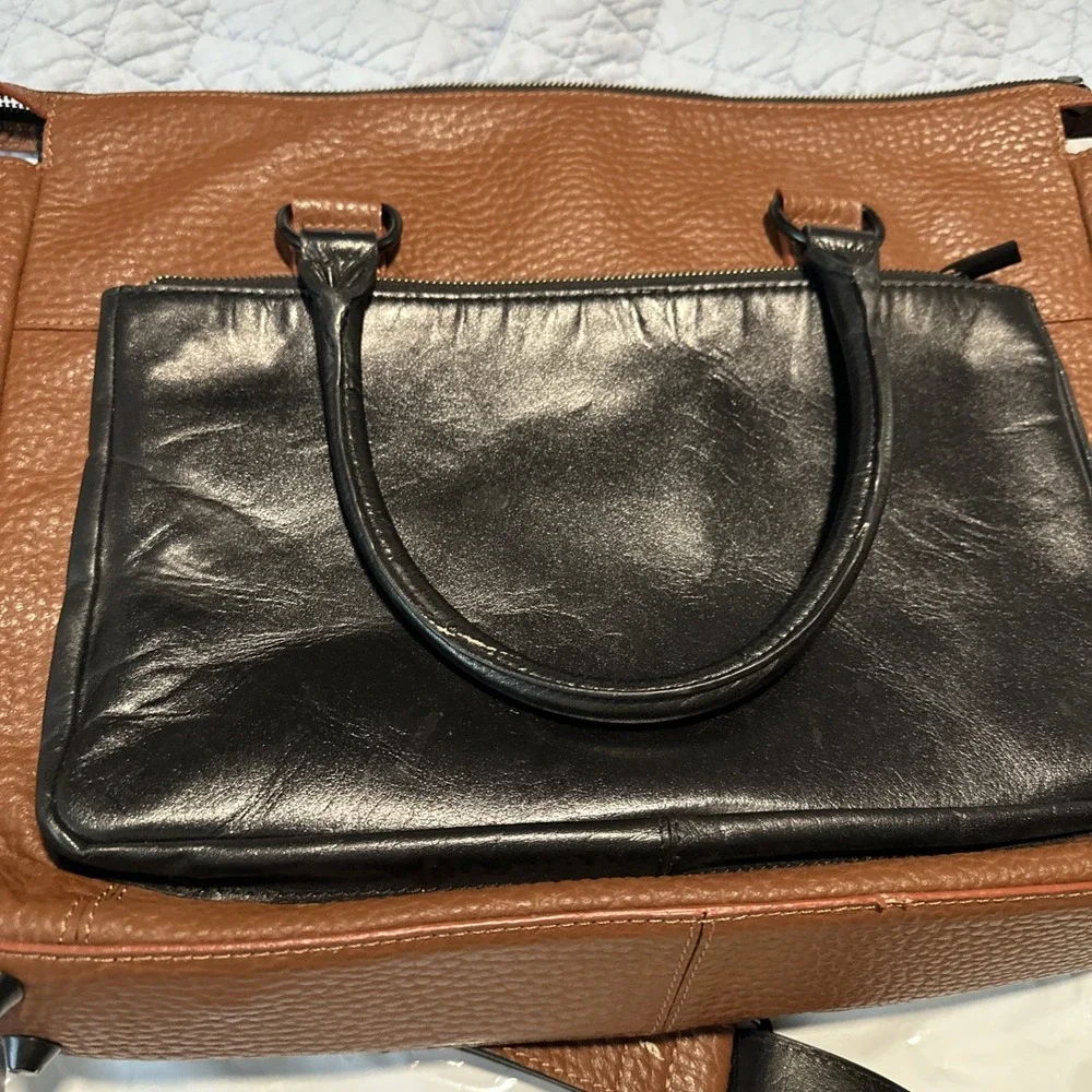 Vei Rossi Made In‎ Italy Brown Leather Briefcase Laptop Bag with Strap
